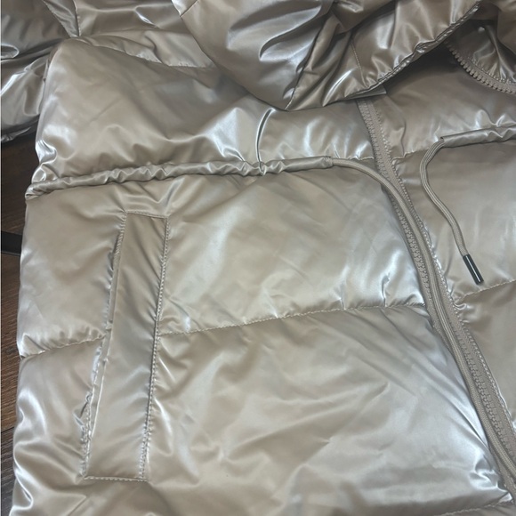 Calvin Klein Jeans Women's Quilted Puffer Hood Jacket in Khaki Size L NWT - Picture 13 of 15